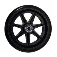 Stander Walker Replacement 6" Wheels - For the EZ Fold N' Go Walker and Able Life Space Saver Walker, set of 2, Black