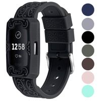 for Fitbit Charge 2 Bands - VOMA Breathable Silicone Adjustable Replacement Sport Bands Wristbands Straps for Fitbit Charge 2 HR Women Men Small Large Black