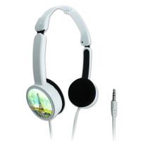 Novelty Travel Portable On-Ear Foldable Headphones Places and Things - Watercolor Paris Eiffel Tower France