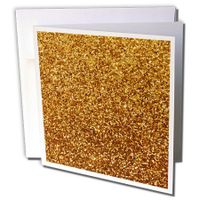 3dRose Gold Faux Glitter - photo glittery texture - sparkles sparkly bling - stylish girly - Greeting Cards, 6 x 6 inches, set of 6 (gc_112928_1)