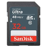  	 64GB - 2x SanDisk Ultra 32GB Class 10 SD UHS-1 Memory Card up to 48MB/s - SDSDUNB-032G LOT OF 2 with USB 2.0 dual slot MicroSD & SD Memory Card Reader 