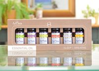 ArOmis -Eucalyptus Globulus, Clary Sage, Lavender, Ylang-Ylang, Geranium, Bergamot Sleep and Breathe Essential Oils Kit - 100% Pure Certified Organic - 30ml Premium Therapeutic Grade - 6 Types (30ml)