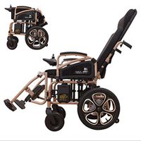 CHAIR Medical Rehab Chair, Wheelchair,Electric Wheelchair,Intelligent Aluminum Alloy Disabled Elderly Folding Outdoor Comfortable Durable Four-Wheeled Reclining Electric Wheelchair(12A Lithium Batter