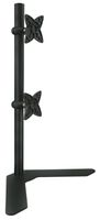 Mount-It! Dual Monitor Stand Free Standing Desk Mount Adjustable Height for 13, 17, 20, 24, 27 Inch Computer Monitor Screens, VESA 75x75 and 100x100, Black (MI-758)
