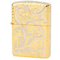 Zippo Armor Case Classic Arabesque Gold Silver Plating 5-Sides Etching Japan Limited