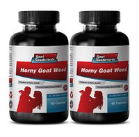 Natural Energy Booster - Horny Goat Weed Extract 1000mg with Maca Root, Macuna Pruriens, Tongkat Ali and Muira Puama (2 Bottles 120 Capsules)