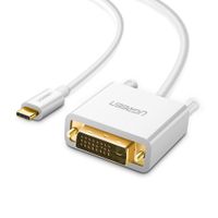 UGREEN USB C to DVI Cable Type C to DVI D 24+1 Video Adapter 1080P Thunderbolt 3 Compatible for Apple MacBook Pro Air 2017 iPad Pro 2018, Samsung S10 S9 S8 Plus Note 9 8, LG G5, ZenBook 3(3FT, White)