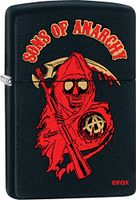 Zippo Personalized Message Engraved on Backside S O A Red Reaper Windproof Lighter