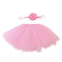 Sunbona Newborn Photography Props,Baby Girl Photo Prop Lace Tutu Skirt Dress Headband Outfit Clothes Set (C)