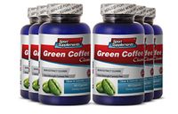 Pure Green Coffee Beans - Green Coffee Cleanse 400mg - Green Coffee Cleanse 400mg - Support Appetite Control with Herbal Green Coffee Cleanse (6 Bottles 360 Capsules)
