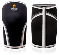 Sparthos Spartan Strength Knee Sleeves (Pair) - Support & Compression for Weightlifting and Athletic Bodybuilding - Injury Prevention and Join Relief (ML - Knee Measurement 13 3/4" - 16")