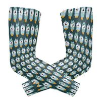 Big Owl Decor Green Unisex Arm Sleeve,UV Protection Arm Compression Sleeve, Skin Protection Sport Arm Cooler Sleeve for Running Hiking Jogging Motorcycling Climbing Camping