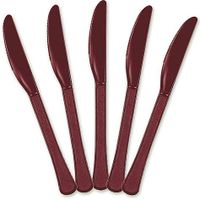 Extra Heavy Weight Plastic Knives | 20ct (Berry)