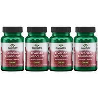 Swanson Ovarian Glandular Women's Hormone Ovarian Health Hormonal Balance Support Supplement 250 mg 60 Capsules (4 Pack)