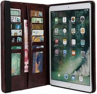 Jennyfly 2019 iPad 10.2 Inch Case, Luxury PU Leather Smart Cover Case with Card Slots & Pencil Holder & Magnetic Wake/Sleep for 2019 iPad 7th Gen 10.2 inch - Brown