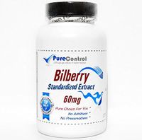 Bilberry Standardized Extract 60mg // 100 Capsules // Pure // by PureControl Supplements