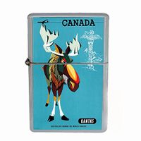 Perfection In Style Wind Proof Dual Torch Refillable Lighter Vintage Canada Design 004