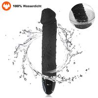 Portable T-Shirt Perfect Computer Vibrator LED Light -7 Speed USB Cable Rechargeable Waterproof Wand Massager Design for Bedroom (Black, 9In)
