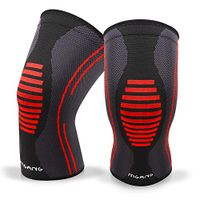 Knee Compression Sleeve, 1 Pair, Best Knee Brace Support for Running & Arthritis, Squats & Workouts, Crossfit, MCL, ACL, Injury Recovery, Pain Relief, Weightlifting, Basketball, Men & Women, Black XL