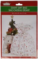 2-Pack Plastic Giant Christmas Gift Bags 36 x 44 inches, Designs will vary