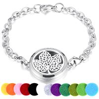 memorial jewelry Aromatherapy Essential Oil Diffuser Bracelet Stainless Steel Locket Bracelet