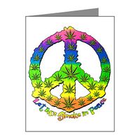 Note Card Let Me Smoke Marijuana in Peace Sign