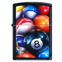Zippo "Mazzi-8 Ball-Billiards" Black Matte Lighter, 1280