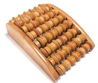 Deluxe Wooden Reflexology Foot Massage Roller Excellent to Increase Blood Circulation and Stimulate the Body's Immune System. Rocks Your Foot in This Cradle of Comfort.Dimensions:10.75" L x 8" W x 3"