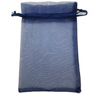 COTOSEY Sosam 100PCS 5x7 Inches Organza Drawstring Pouches Jewelry Party Wedding Favor Gift Bags (5x7, Navy Blue)