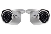 Lorex E581CB Series 5MP Indoor/Outdoor Day & Night Super HD IP Security Bullet Camera with 2.8mm F2.0 Fixed Lens, 2592x1944, IP67 Weatherproof, Color Night Vision - 2 Pack