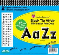 Barker Creek 2" Poster Letters & Bulletin Board Letter Pop-Outs, Black Tie Affair (LL-1905)