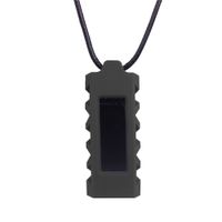 Happy Hours - Silicone Holder Necklace for Fitbit Alta / Replacement Wristband Accessory(Black)