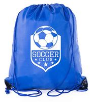 Soccer Party Favors | Soccer Drawstring Backpacks for Birthday Parties, Team events, and much more! - 10PK Royal CA2500SOCCER S4