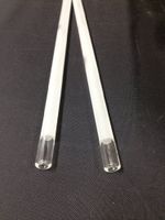 Glass Straws- Set of Two Frosted Drink/stir Straws Your Choice of Color (white)