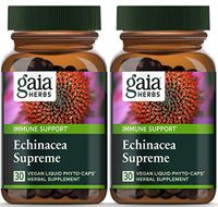 Gaia Herbs Echinacea Supreme, Vegan Liquid Capsules, 30 Count (Pack of 2) - Fast-Acting Immune Support, Immune-Boosting Organic Whole Plant Echinacea