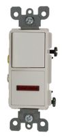 Leviton 5626-W 15 Amp, 120 Volt, Decora Single-Pole / Neon Pilot AC Combination Switch, Commercial Grade, Grounding, White