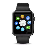 Bluetooth Smart Watch Fitness Tracker, Touch Screen Smart Wrist Smartwatch Support SIM SD Card Slot Make/Answer Phone Camera Pedometer Compatible Android iOS Samsung LG for Women Men Kids (Black)