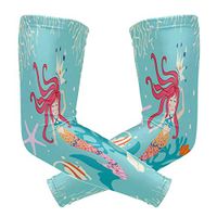 ZZKKO Princess Mermaid Cooling Arm Sleeves Cover Uv Sun Protection for Men Women Running Golf Cycling Arm Warmer Sleeves 1 Pair