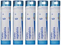 Boiron Carbo Vegetabilis 6C (Pack of 5), Homeopathic Medicine for Bloating and Gas