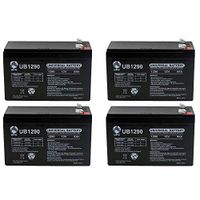 Universal Power Group 12V 9Ah Sealed Lead Acid Battery for ATVs and Surge Protector - 4 Pack