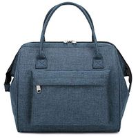super1798 Portable Tote Lunch Pouch Food Storage Thermal Insulated Waterproof Wear Resistant Bag Bento Container Blue
