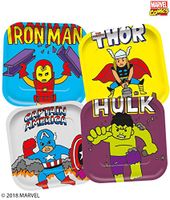Marvel Avengers 78410 Square Paper Plates 4ct, Green
