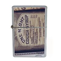 Funny Drinking Ads Flip Top Oil Lighter S29 Smoking Cigarette Smoker Includes Silver Case Refillable Alcohol