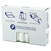 Inteplast Group VALH3340N13 33 gallon Capacity, 39" Length x 33" Width x 11 Mic Thickness, Natural Color, HDPE Commercial Coreless Valu-Plus Institutional Trash Can Liner (Case of 20 Roll, 25 Bags per Roll)
