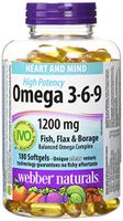 Webber Naturals High Potency Omega 3-6-9, 180-Count