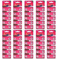 AG4 1.55V Cell Button Battery (100-Pack) + Worldwideing