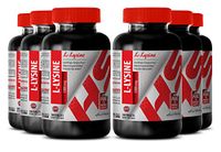 Lysine Supplements 1000 mg - L-LYSINE Supplement 1000 MG - Control Appetite (6 Bottles)