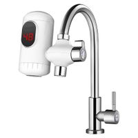 PDXGZ Small Household Electric Heater, Instant Tankless Electric Hot Water Heater Faucet Kitchen Fast Heating Tap Water Faucet with LED Digital Display(Big Under Inflow)