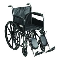Drive Silver Sport 2 Wheelchair, Detachable Full Arms, Elevating Leg Rests, 18" Seat, Model - SSP218DFA-ELR