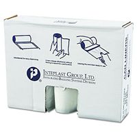 Inteplast Group VALH4048N12 40-45 gallon Capacity, 46" Length x 40" Width x 11 Mic Thickness, Natural Color, HDPE Commercial Coreless Valu-Plus Institutional Trash Can Liner (Case of 8 Roll, 25 Bags per Roll)